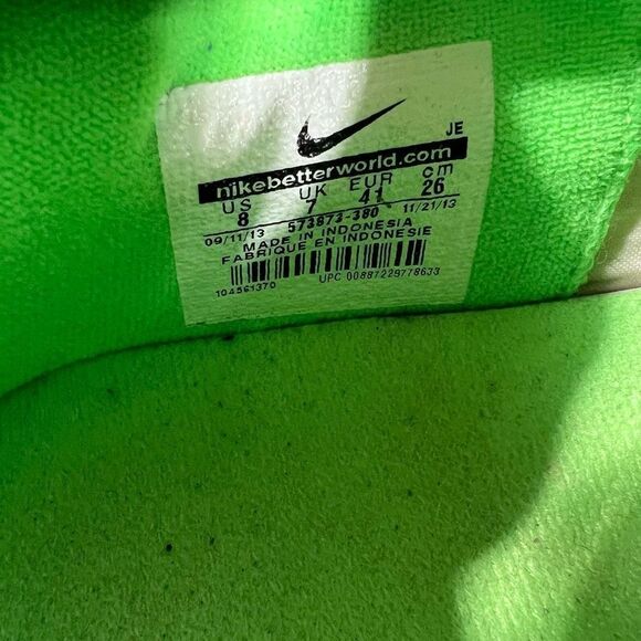 Nike Men's Rare Mercurial Vapor IX FG 555605 380 Green Blue Soccer Cleats US 8 - Picture 8 of 8